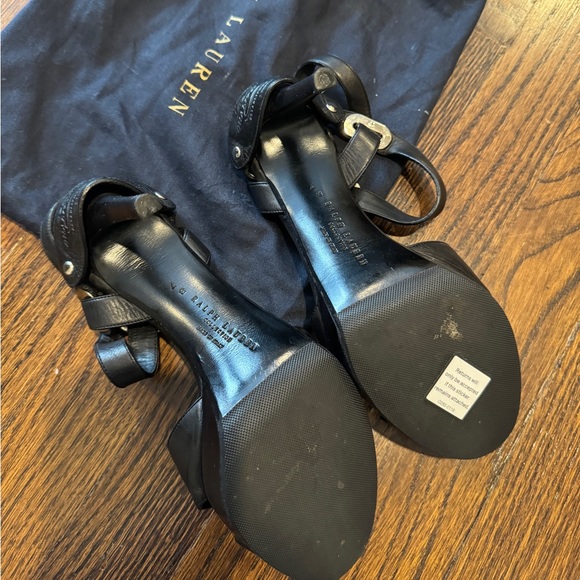 Ralph Lauren Collecton back sandal heels size 7 37 - Picture 2 of 6